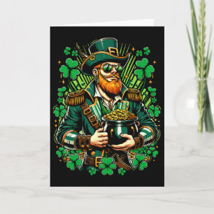 Irish Pirate St Patricks Day Party For Men Kids Card