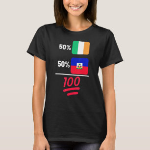 Irish Plus Haitian Mix Heritage Flag T-Shirt