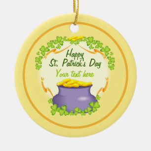Irish Pot of Gold Ceramic Tree Decoration