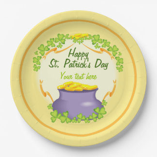 Irish Pot of Gold Paper Plate