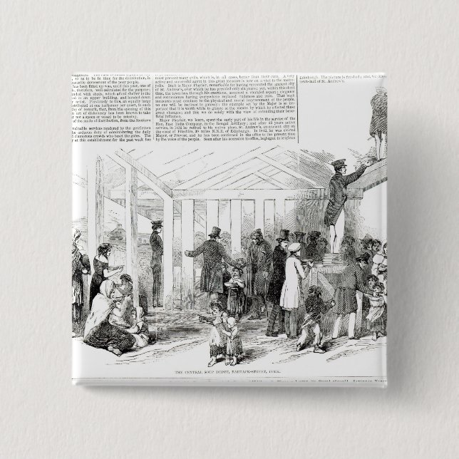 Irish Potato Famine, 1847 15 Cm Square Badge (Front)