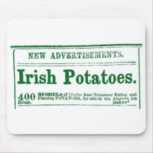 Irish Potato Newspaper Advertisement Civil War era Mouse Mat