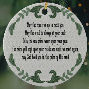 Irish Prayer Blessing Loving Memory Ceramic Tree Decoration