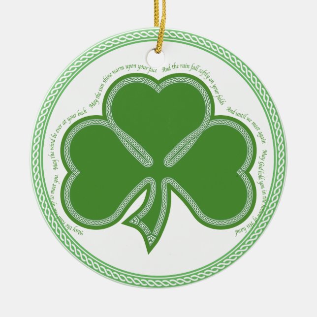 Irish Prayer Ceramic Tree Decoration (Front)