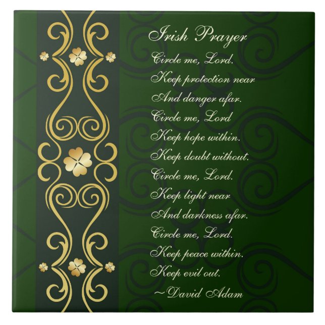 Irish Prayer, Circle me Lord, Tile (Front)