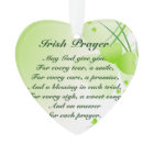 Irish Prayer Hearts and Shamrocks Custom Ornament