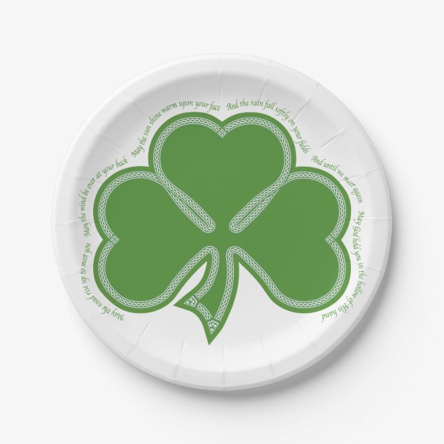 Irish Prayer Paper Plate (Front)