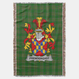Irish Prendergast Coat of Arms Family Crest Irela Throw Blanket