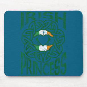 Irish Princess Celtic Knot Claddagh Ring Gift Mouse Mat