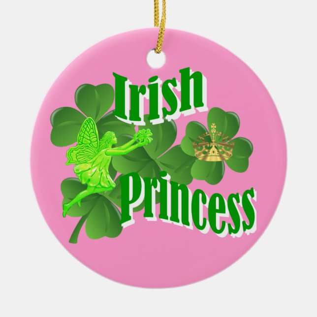 Irish princess ceramic tree decoration (Front)