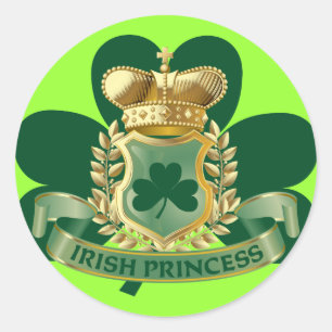 Irish Princess Classic Round Sticker