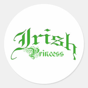 Irish Princess Classic Round Sticker
