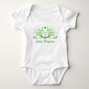 Irish Princess Fancy Shamrocks Infant T-shirt Baby Bodysuit