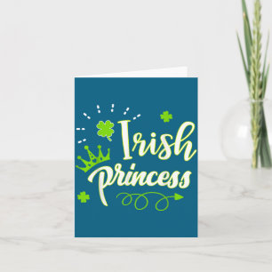 Irish Princess Gift For St. Patrick's Day Toddler_ Card