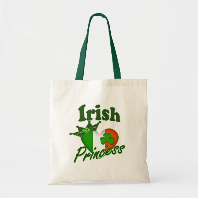 Irish Princess Heritage Heart Tote Bag (Front)