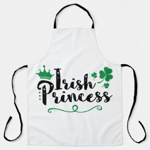 Irish Princess Women St Patrick's Day Script Apron