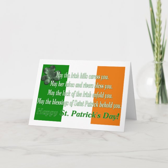 Irish Proverb 5 St. Patrick's Day Greeting Card (Front)