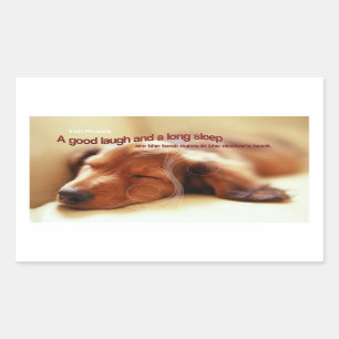 Irish Proverb and Sleeping Dog Rectangular Sticker