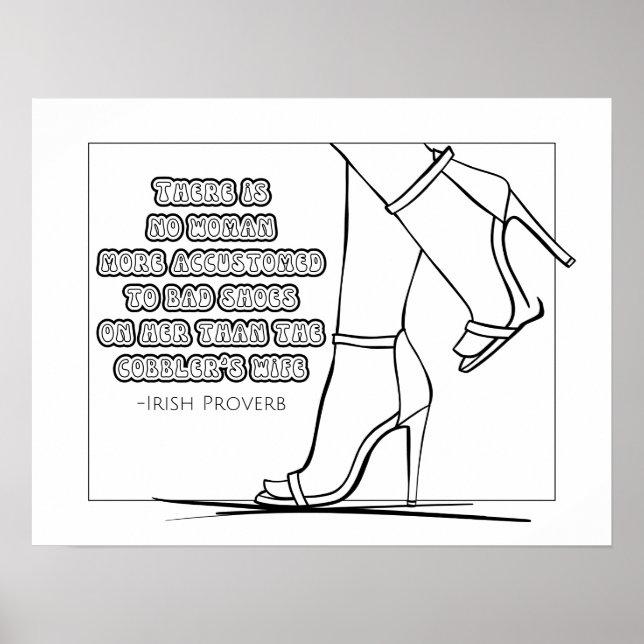 Irish Proverb Colouring Poster (Front)