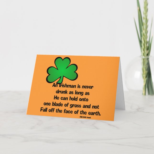 Irish Proverb Happy Birthday Greeting Card (Front)