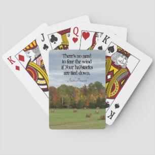 Irish Proverb No need to fear the wind Autumn hay  Playing Cards