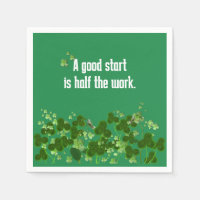 Irish Proverb On Green With Shamrocks