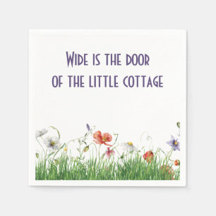 Irish Proverb With Wildflowers Napkin