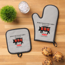 Irish Pub Bar Tavern BBQ Oven Mitt & Pot Holder Se