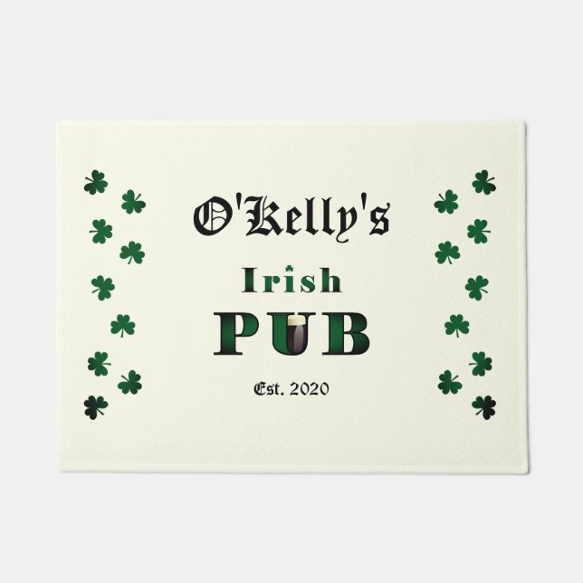 Irish Pub Bar Tavern Doormat Door Mat (Front)