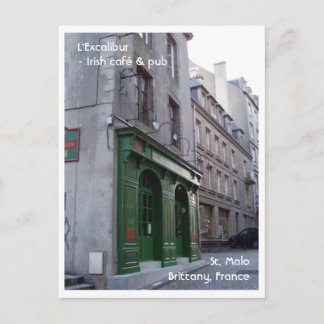 Irish Pub in St. Malo, France Postcard