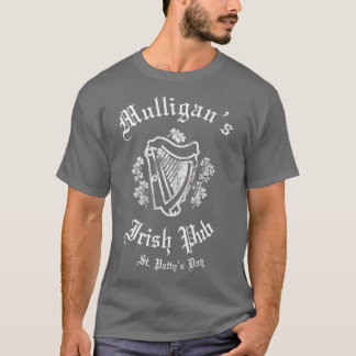 Irish Pub  Mulligans Irish Drinking Bar  T-Shirt