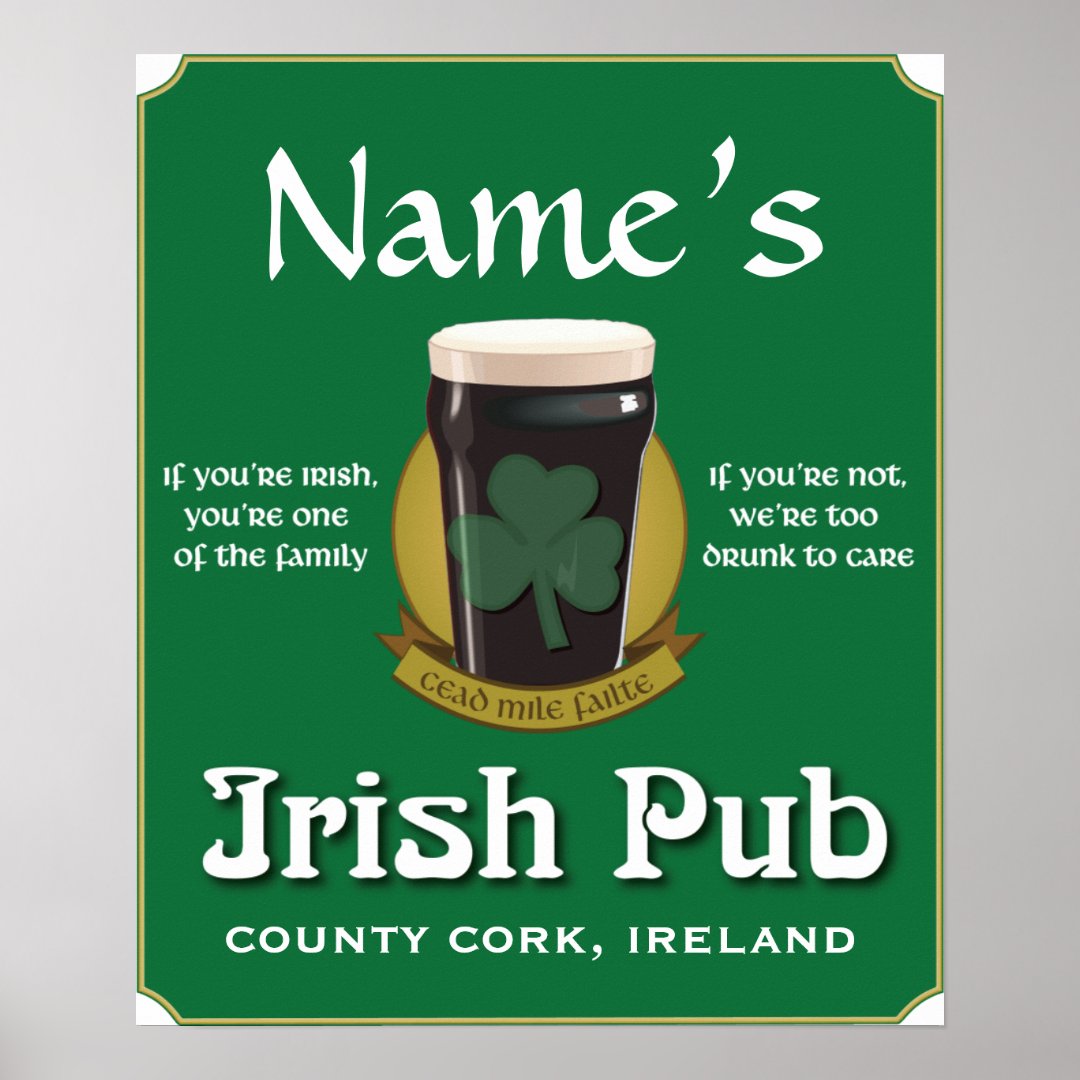 Irish Pub Poster | Zazzle