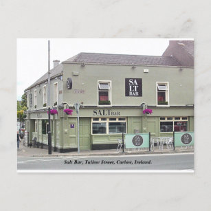 Irish  Pub, Salt Bar, Tullow St. Carlow, Ireland. Holiday Postcard