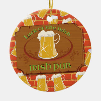 Irish Pub Sign Ceramic Tree Decoration