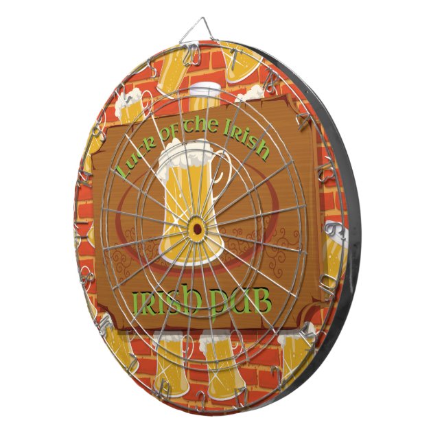 Irish Pub Sign Dartboard (Front Right)