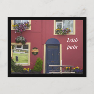 Irish pubs postcard