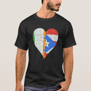 Irish Puerto Rican Flag Heart T-Shirt