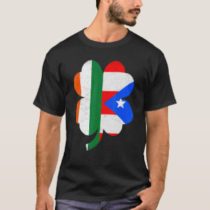Irish Puerto Rican Flag Shamrock St Patricks Day P T-Shirt