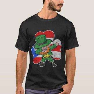 Irish Puerto Rico Dabbing Leprechaun St Patricks T-Shirt