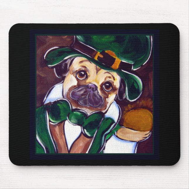 Irish Pug Mouse Mat (Front)