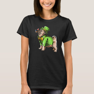 Irish Pug St Patrick's Day Funny Leprechaun Puppy  T-Shirt