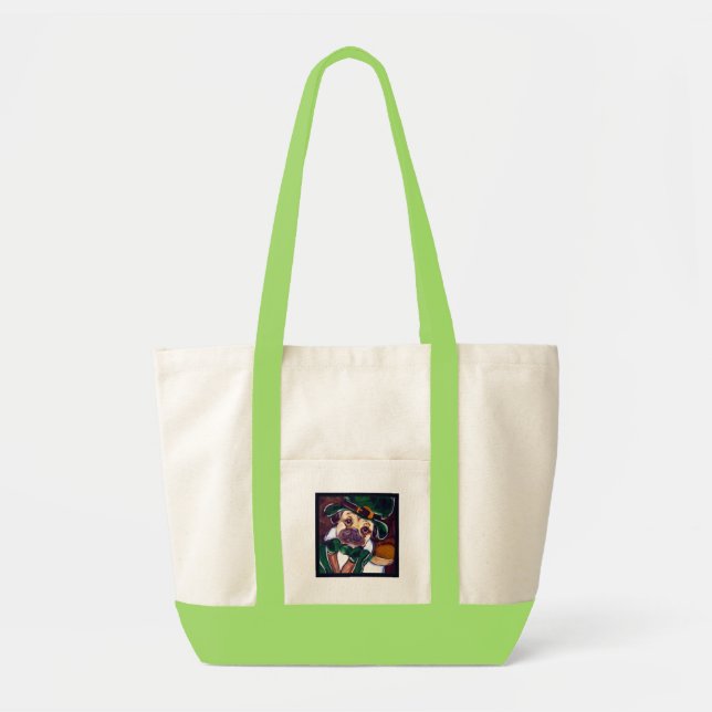 Irish Pug Tote Bag (Front)