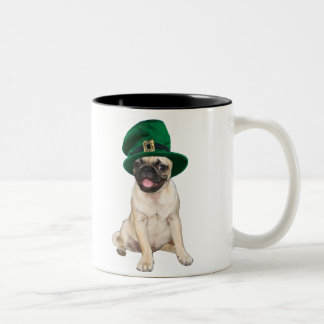 Irish Pug Two-Tone Coffee Mug