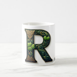 Irish R Monogram Coffee Mug