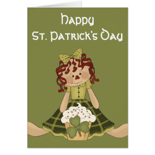 Irish RagDoll d1 Happy St. Patrick's Day Card