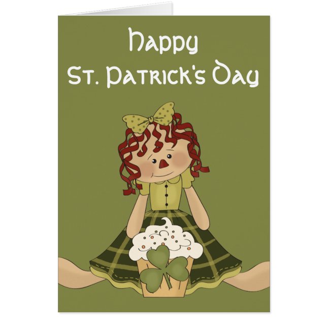 Irish RagDoll d1 Happy St. Patrick's Day Card (Front)