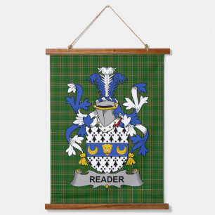 Irish Reader Coat of Arms Family Crest Hanging Tapestry