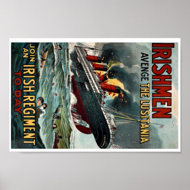 Irish Recruiting poster 1914 - 1918. (Front)