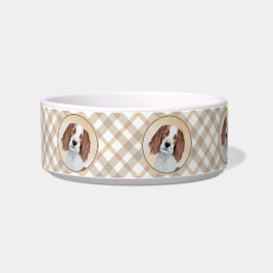 Irish Red and White Setter Painting - Original Art Bowl
