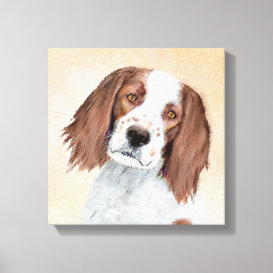 Irish Red and White Setter Painting - Original Art Canvas Print